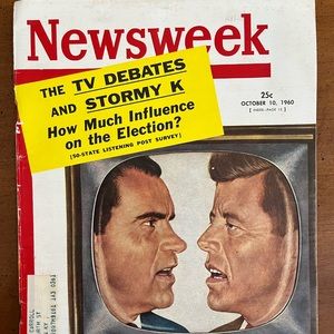 Iconic NEWSWEEK MAGAZINE October 10, 1960 JFK/NIXON DEBATE